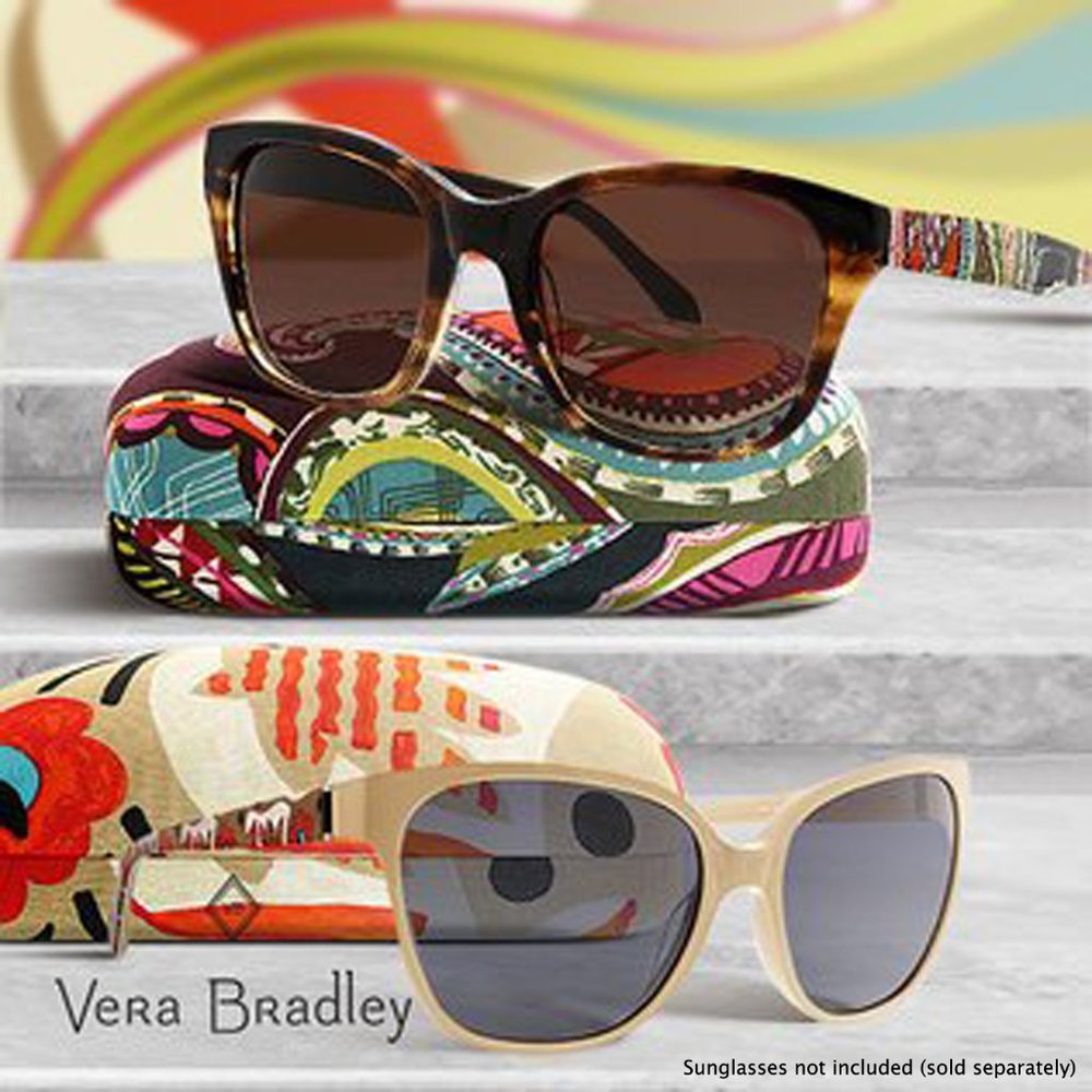 Vera Bradley Clamshell Eyeglass Case - SEA AIR FLORAL - Picture 14 of 14